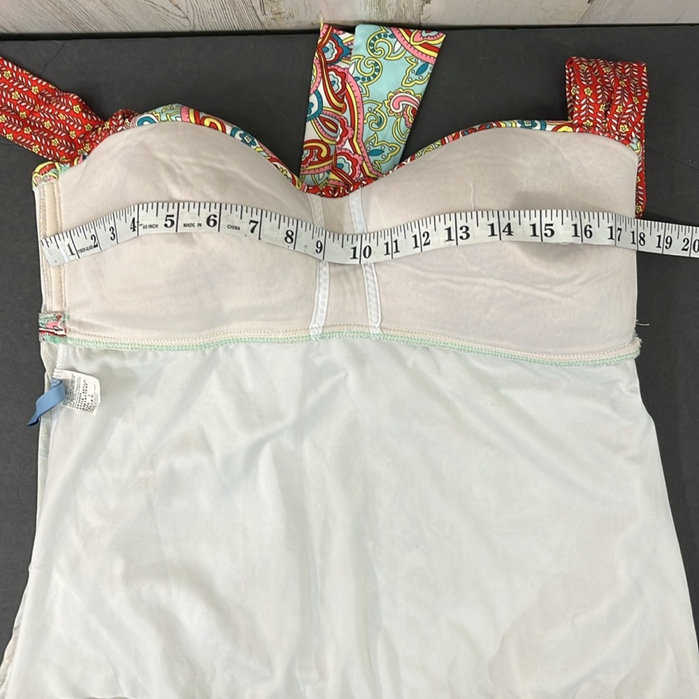 ANTONIO MELANI Green Multicolor Paisley Halter Swim Top - Picture 13 of 13
